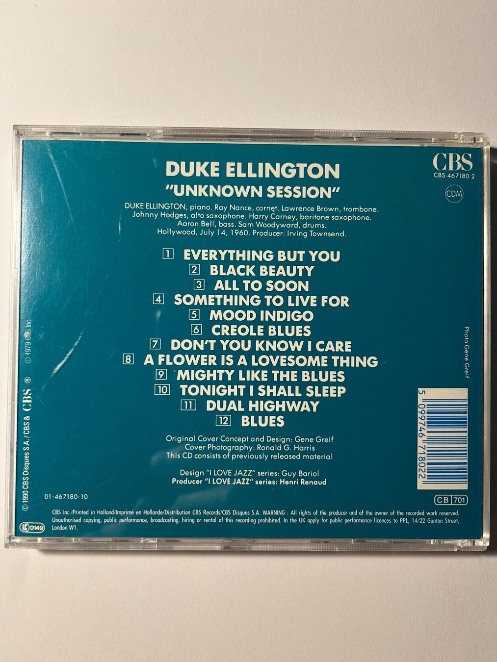 CDs: DUKE ELLINGTON - UNKNOWN SESSION – Gebraucht aus Lausanne von sbar224 1
