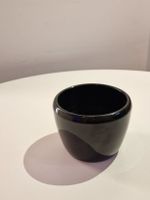 Übertopf - schwarz - Ø 11,5cm (oben), 8,5 (unten)