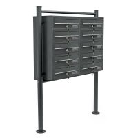 WilTec 10er Briefkastenanlage 2x5 grau