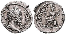 SEPTIMIUS SEVERUS AR Denarius (202-210 AD) in EF conditions