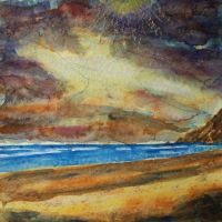 Aquarell: Floating nude
