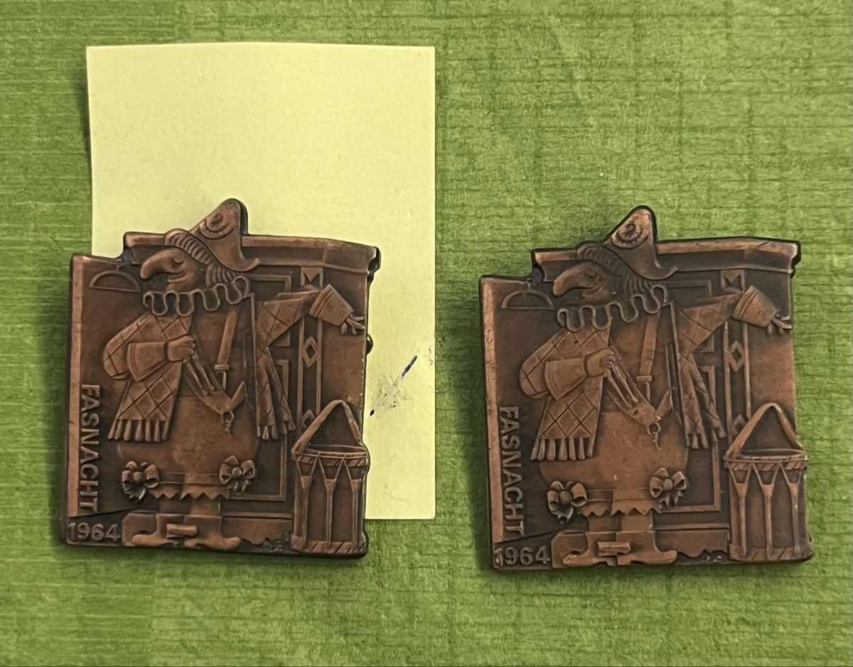Basler Placchette & Badge: Basel 1964 Kupfer Normal und Abart – Usato da Itingen venduto da Bebbi6569