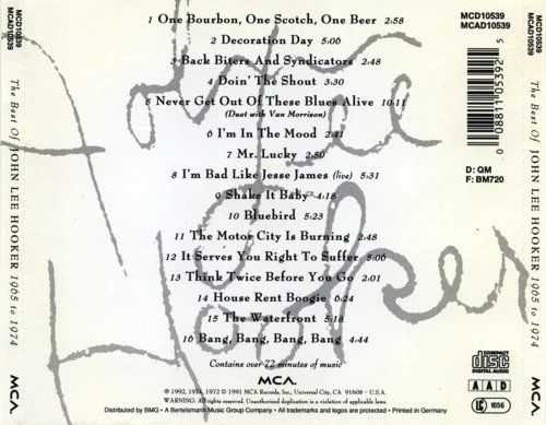 CD: John Lee hooker [MCA] - inc. "Think Twice Before You Go" – Usato da Unterbäch venduto da gond 1