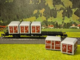 2 x Märklin _ beladene Güterwagen _ VON HAUS ZU HAUS _ H0