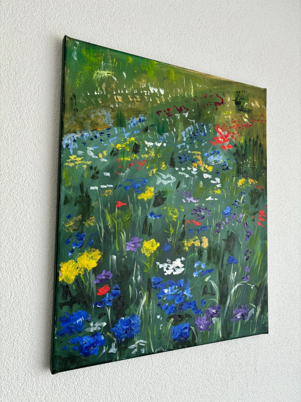 Dipinti: Blumenwiese Ölgemälde, handgemalt, abstrakt – Nuovo (secondo la descrizione) da Cham venduto da Felha 2