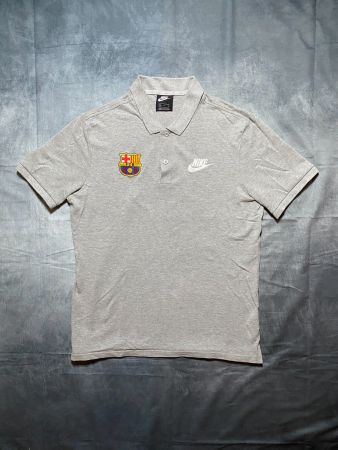 Nike FC Barcelona Polo-Shirt Hellgrau Grösse M