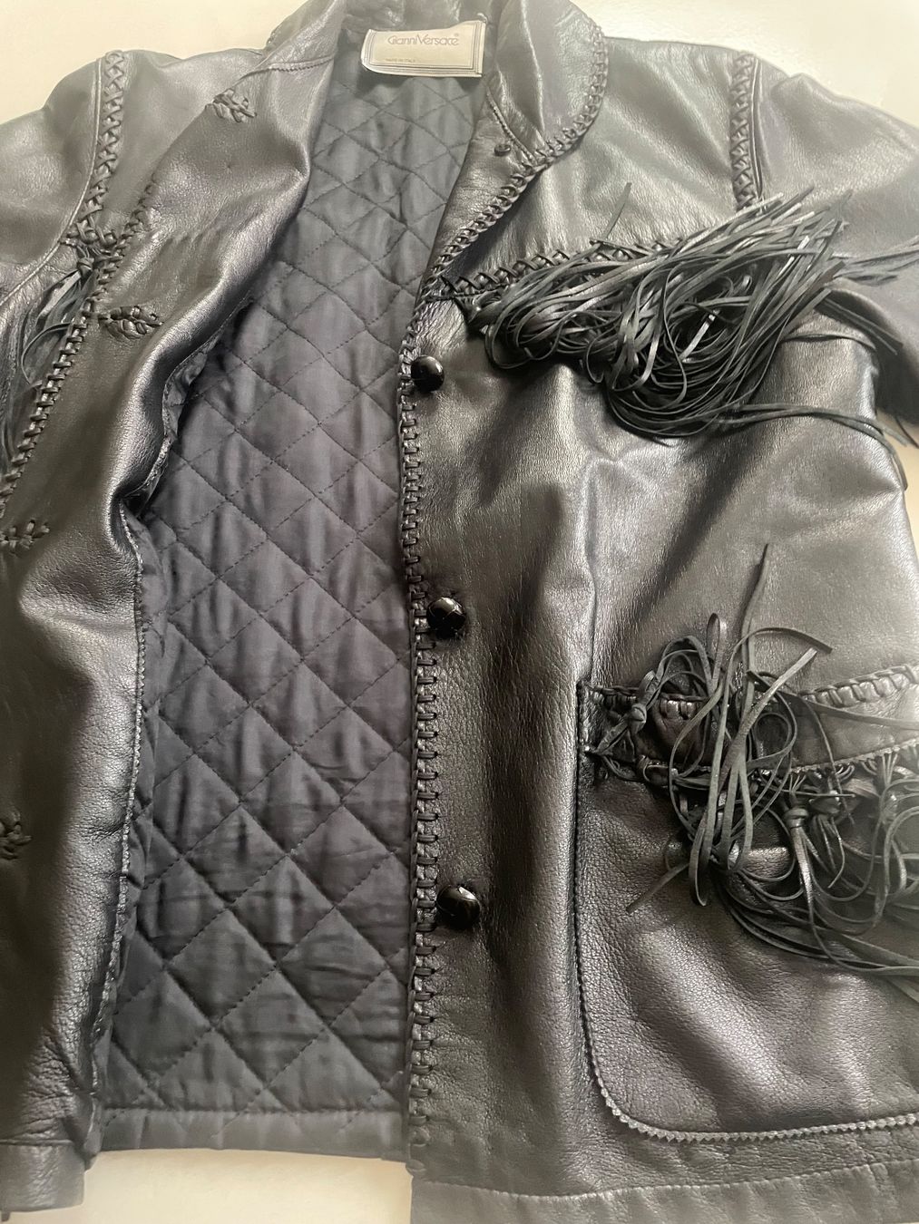 Versace Giacche: Gianni Versace LederJacke – Usato da Minusio venduto da Pink222 8