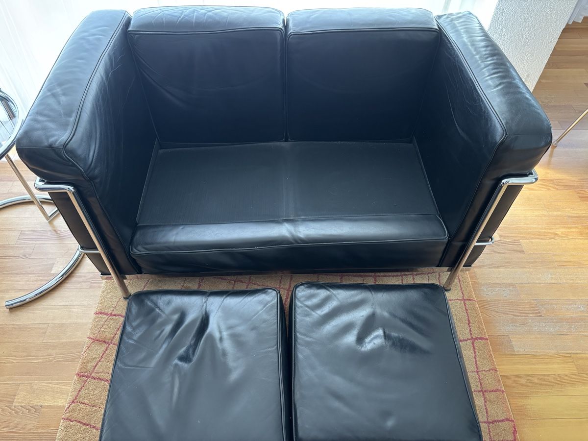Le Corbusier Divani: 2-Sitzer Sofa Leder Le Corbusier – Usato da Bad Zurzach venduto da Zahnd2 4