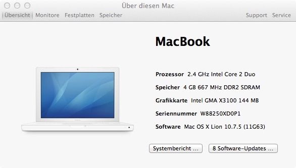 Apple Notebook: MacBook Early 2008 (MacBook4,1) – Usato da Port venduto da hgn1 1