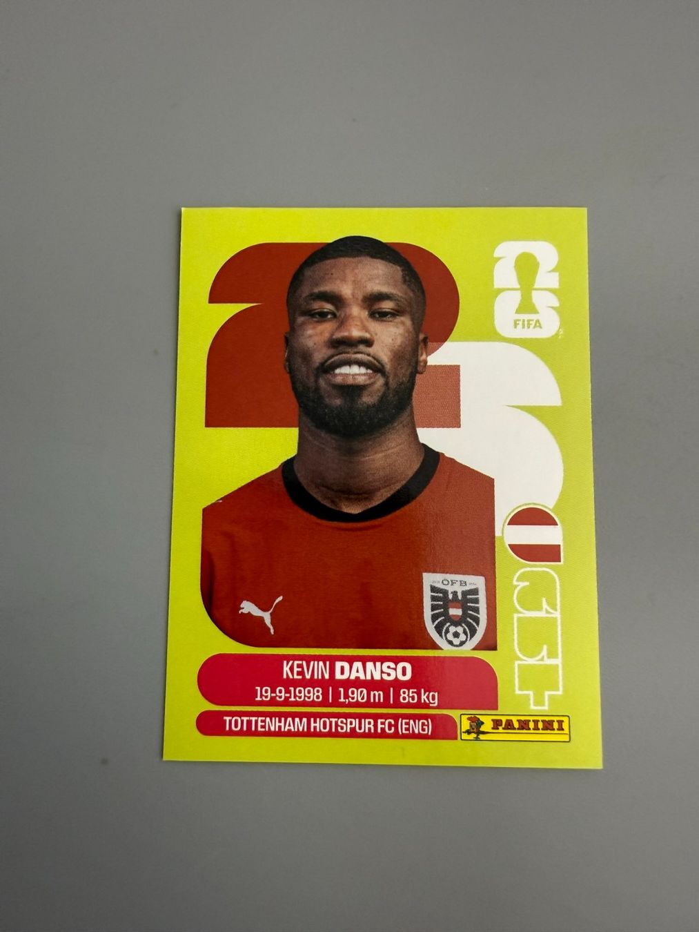 Panini Sammelbilder & Trading cards: Panini Kevin Danso AUT5 – Gebraucht aus Liebefeld von Ronaldo-1996
