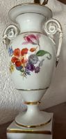 Meissen Porzellan Vase Blumenmalerei Goldrand antik