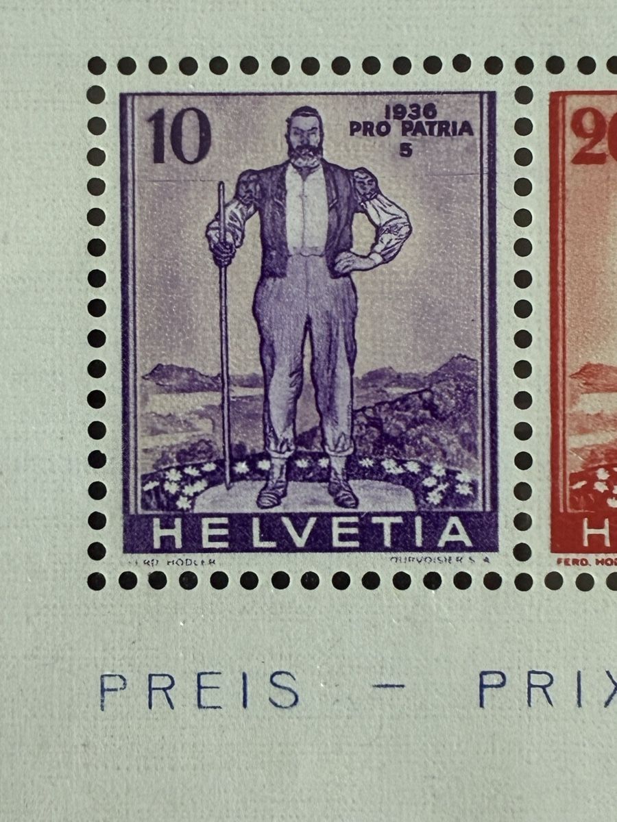 Tutti i francobolli: Abart 1936 Sonderblock Pro Patria – Nuovo (secondo la descrizione) da Basel venduto da luginbhl1431 3