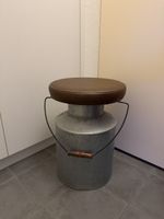 Vintage Milchkannen Hocker mit Stauraum