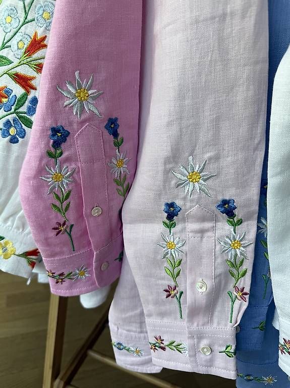 Blusen: Damen Leinenhemd Edelweiss Rosa – Gebraucht aus Thalwil von han_2b8c 6