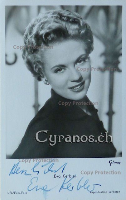 Autografi: Eva Kerbler (1933) Schauspielerin - Autogramm – Usato da Dietikon venduto da cyranos.ch