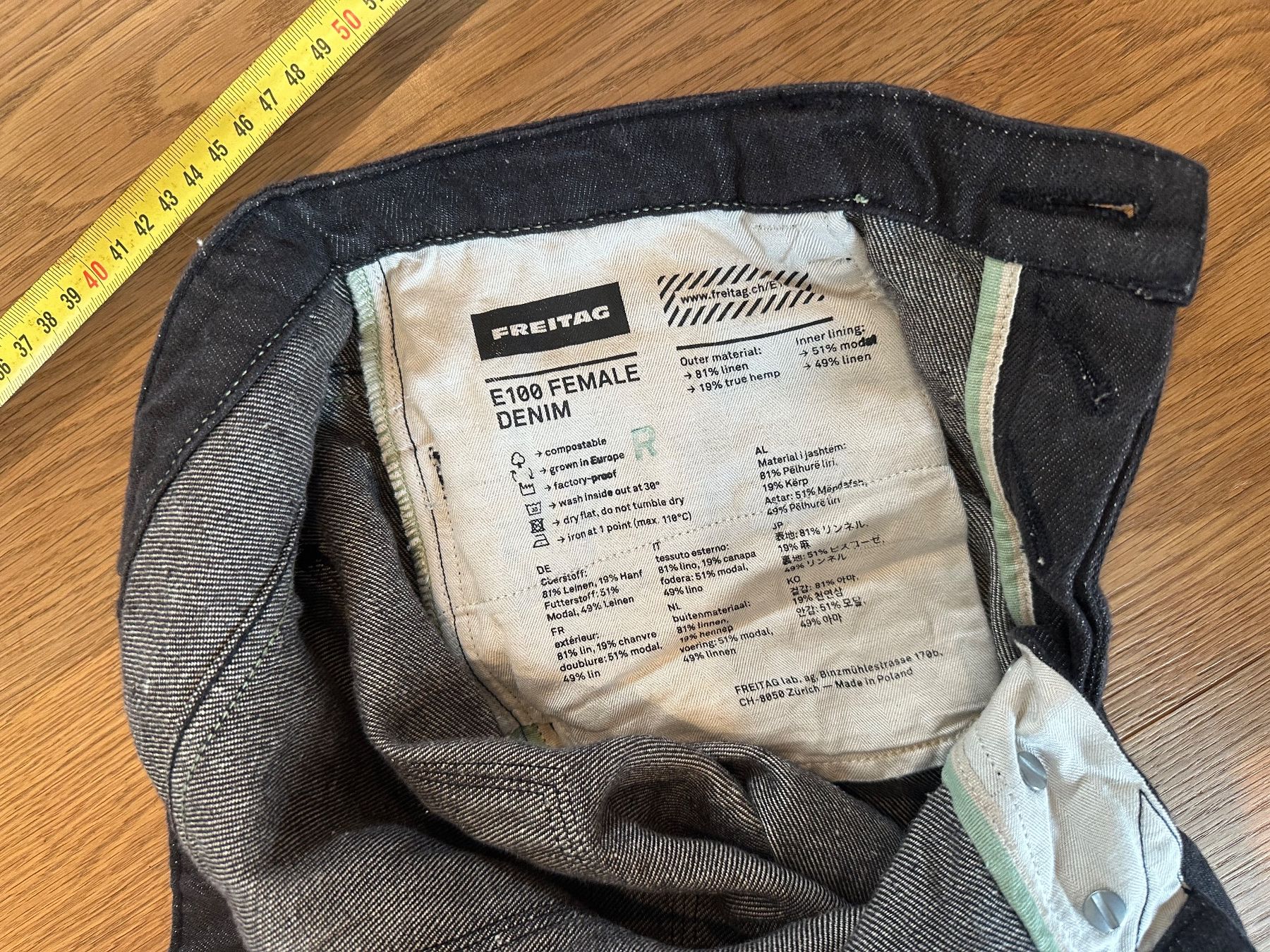 Freitag Pantaloni: Freitag Workwear Jeans 81%Leinen/19%Hanf – Usato da Basel venduto da olo..ir 5