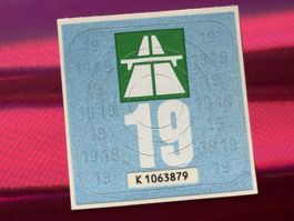 Autobahnvignette 2019 - Schweiz - NEU!