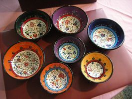 4+3 HÜBSCHE SCHALEN 16 breit/6 cm hoch, HAND MADE GINAR