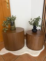 2 Beistelltische mit Stauraum Holz Optik guter Zustand