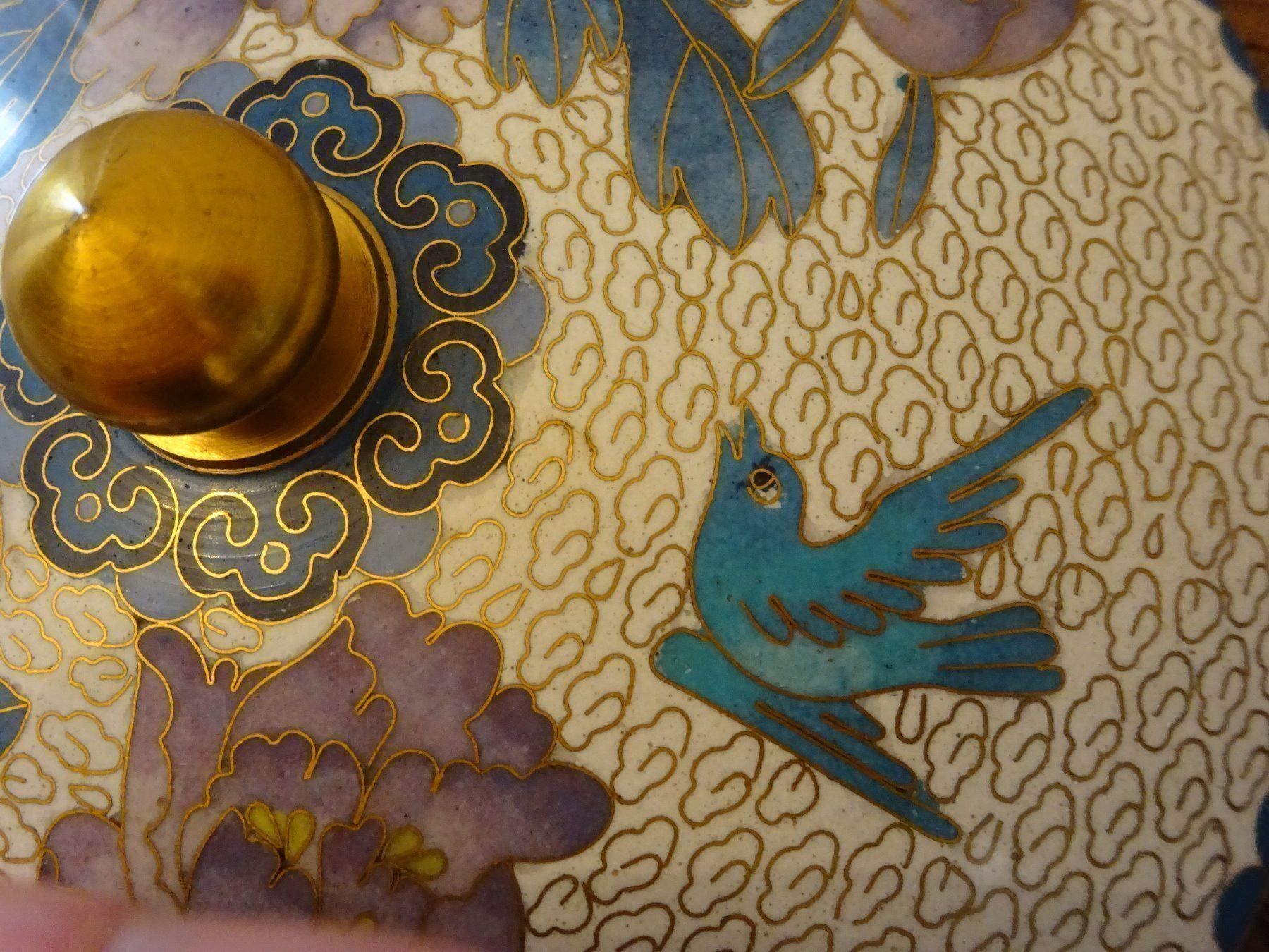 Vase & Récipients: Emaille Topf Vogel Pfingstrose / China – D'occasion à Esslingen par eintagammeer 8