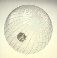 alte massiv geschliffene grosse Weihnachtskugel Glas 20 cm