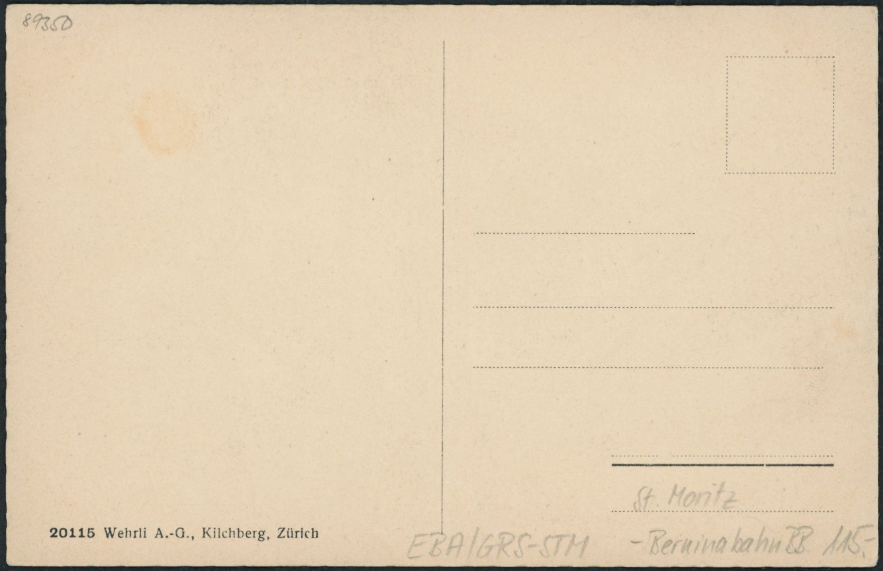 Cartoline postali: GRS St. Moritz - Bernina Bahn BB - Rhätische Bahn RhB – Nuovo (secondo la descrizione) da Schindellegi venduto da masutka7 1