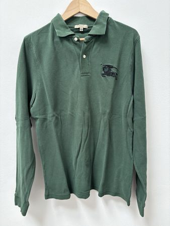 Herren Polo Langarm Burberry Grösse XL dunkelgrün