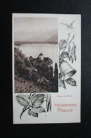 AK -  Chateau de Chillon 1921 ( HEUREUSES PÀQUES )