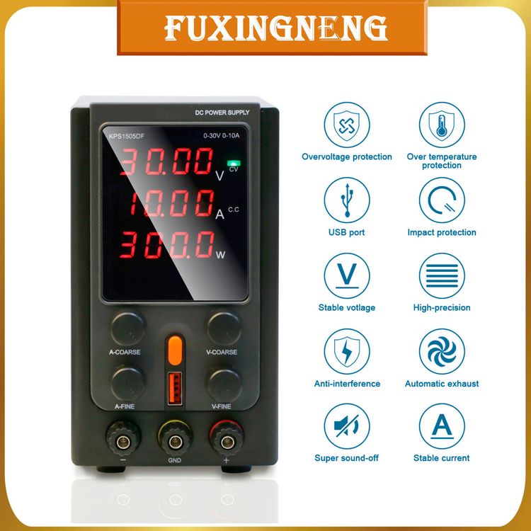 Velleman Labornetzgerät 0–30 V / 0–10 A – Regelbar Mit LCD-Anzeige, Kurzschlussschutz & Lüfterkühlung