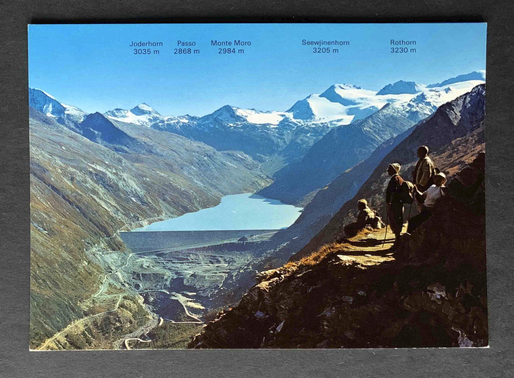 Cartoline postali: AK Blick von Plattjen Saas Tal Mattmark Stausee – Usato da Goldau venduto da artelier1