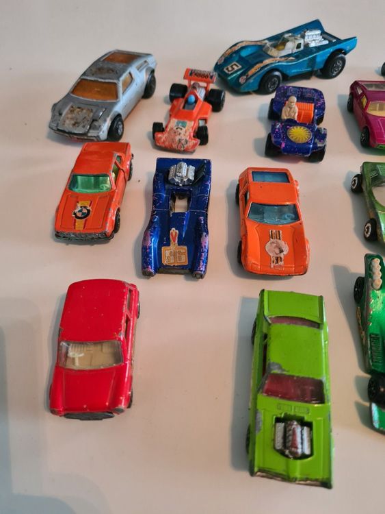 Lot De Petites Voitures Anciennes Matchbox, Années 70-80, Collection Majorette Et Norev