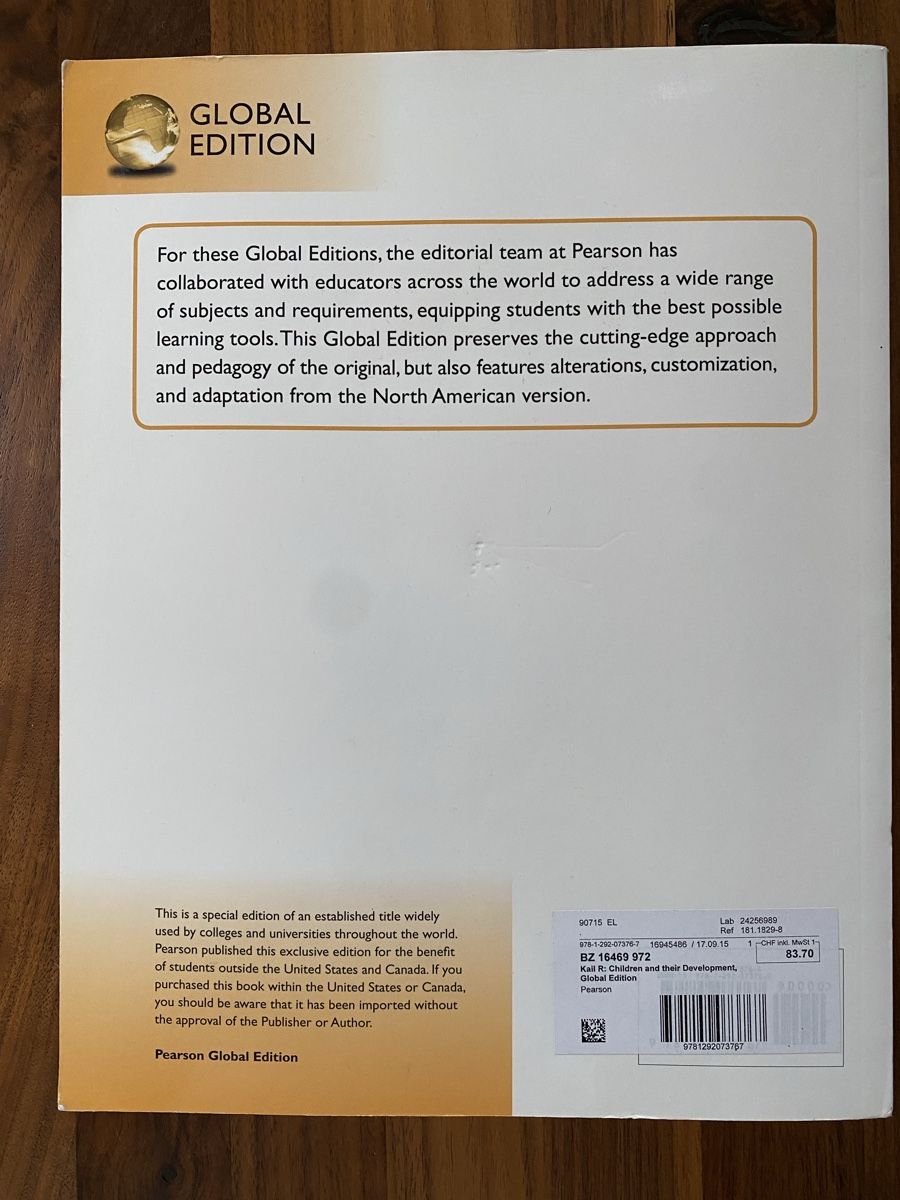 Libri: Children and their Development 7th edition – Nuovo (secondo la descrizione) da Wetzikon ZH venduto da purple_44 1