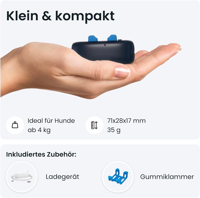 GlocalMe PetPhone GPS Tracker Für Hunde & Katzen - 30 Tage Abo | Weltweite Ortung & Gesundheitsmonitor
