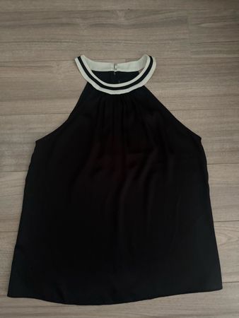 White House Black Market Oberteil schwarz mit weiss Gr. M