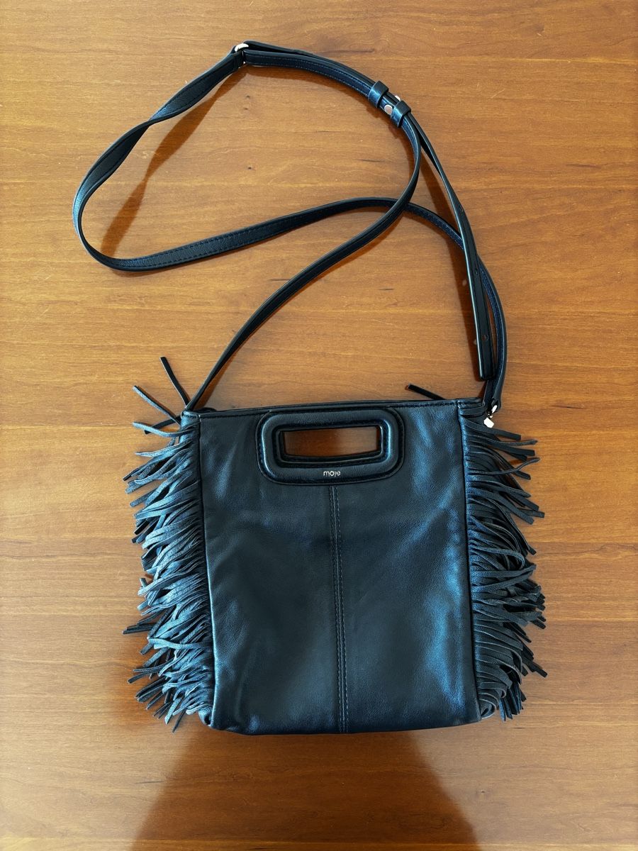 Maje Borse da donna: Sac à main Maje noir avec franges – Usato da Bulle venduto da TheDestille