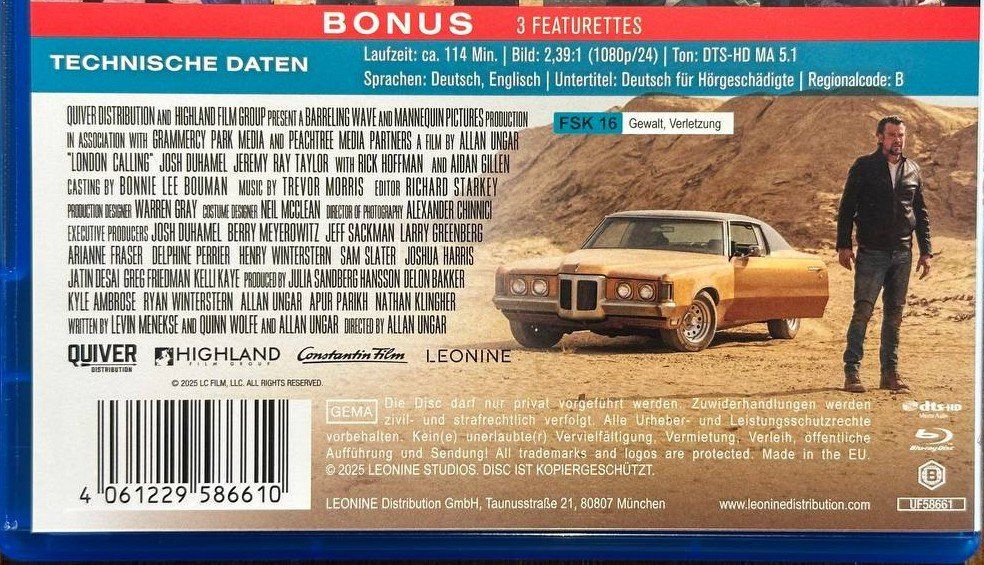 Alle DVDs: London Calling Blu-ray: Actionthriller mit Josh Duhamel – Gebraucht aus Beringen von Mantafisch1 2