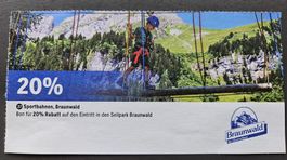 20% Rabatt Bon für Seilpark Braunwald