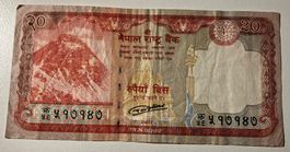 Nepal 20 Rupees 2016