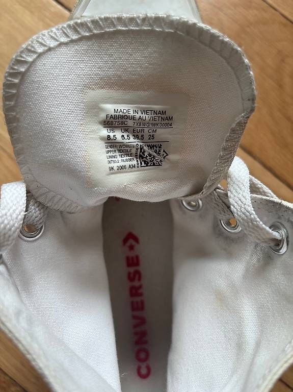 Converse Scarpe da donna: Weisse Converse mit Plateausohle Gr. 39.5 – Usato da Bern venduto da viddra 3
