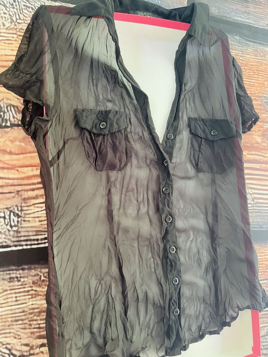 Camicette: Sexy Camicia S/M-trasparente con bottoni e tasche. – Nuovo (secondo la descrizione) da Gordevio venduto da LanaZimm 2