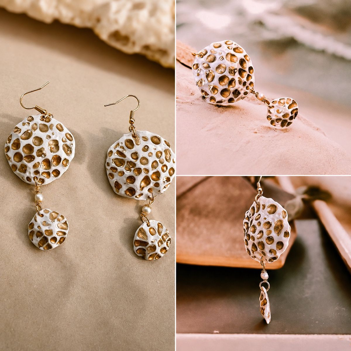 Boucles d'oreille: CORAIL BLANC DORÉ – Neuf (Voir description) à St-Saphorin-Morges par chl_s5rr 1