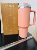 Livique Trinkbecher Thermobecher mit Strohhalm, Neu!