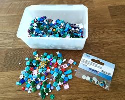 Mosaik- und Glitzersteine / Wackelaugen zum Basteln