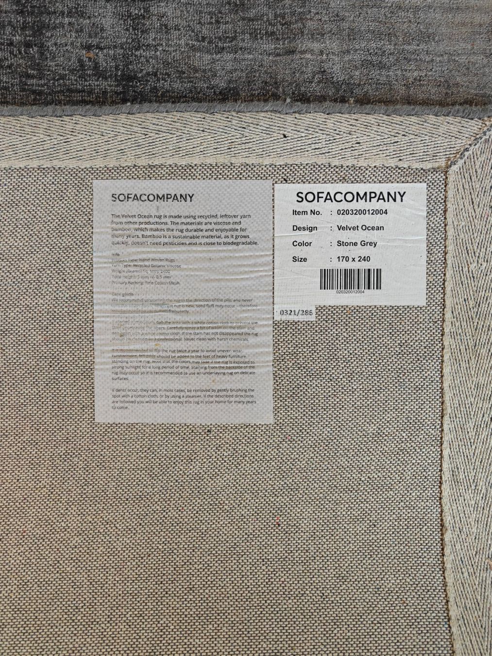 Tappeti: Teppich Sofacompany Velvet Ocean Stone Grey – Usato da Solothurn venduto da SilvanD94 1