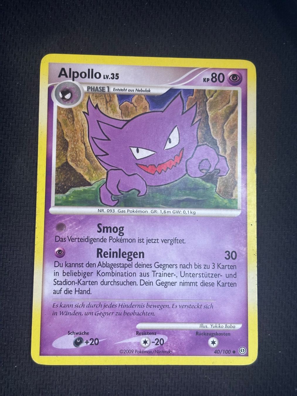 Pokémon Carte collezionabili: Pokemon Alpollo Lv.35 40/100 Stormfront DE – Usato da St. Gallen venduto da KantoKarten