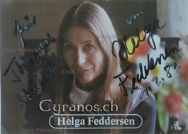 Helga Feddersen (1930-1990) Schauspielerin - Autogramm