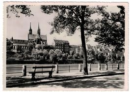 Basel, Münster von Klein-Basel aus, gelaufen 1953