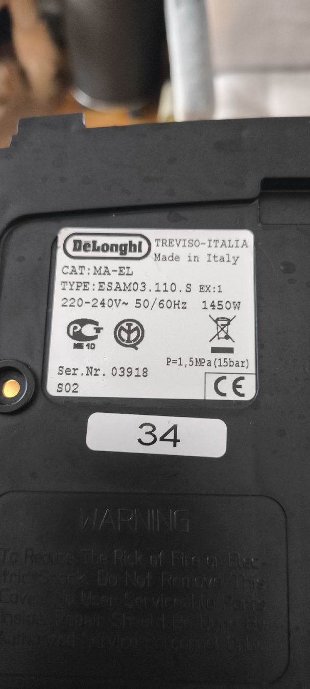 Vanne mécanique Delonghi magnifica TYPEESAMO3.110.S EX1 (D'occasion — free download