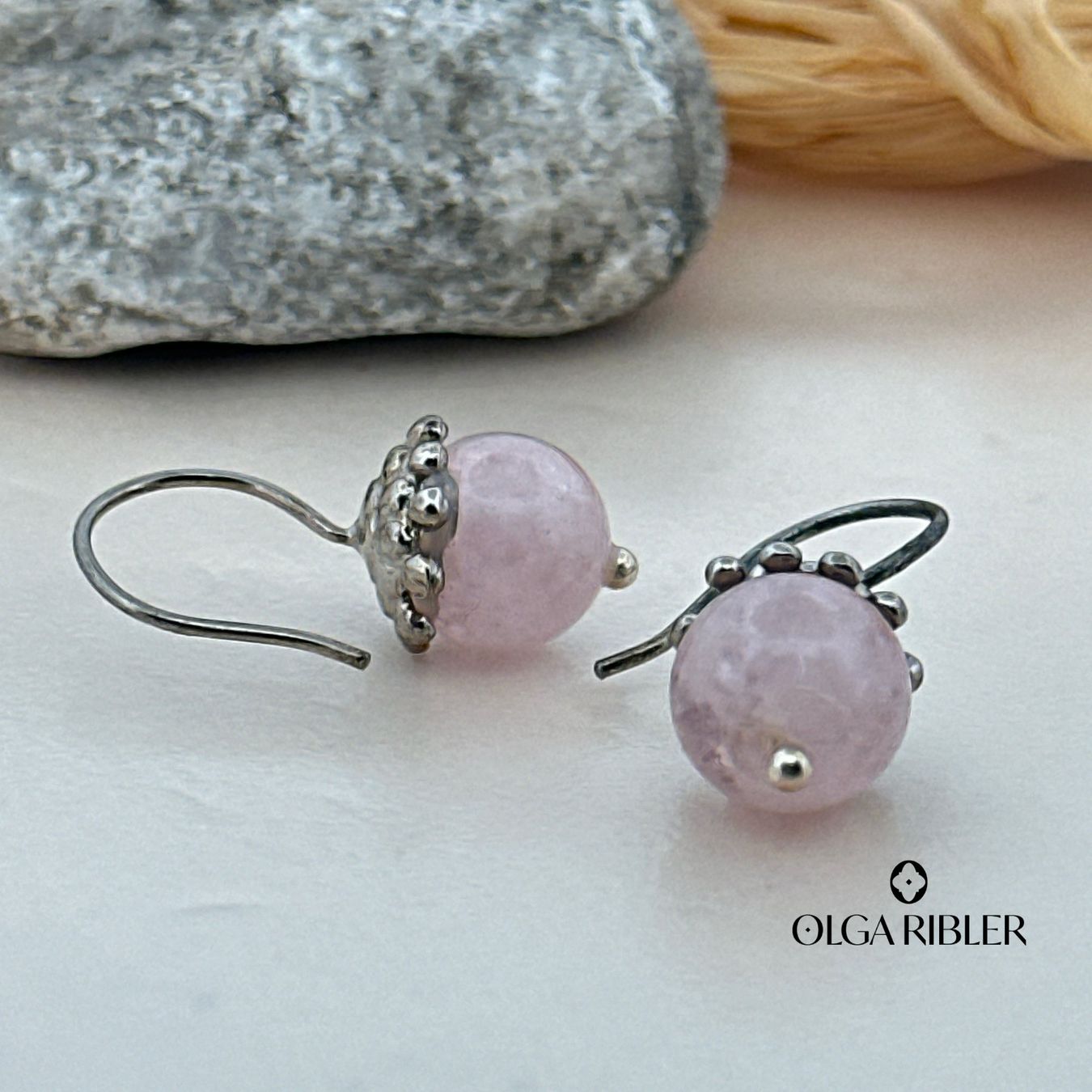 Olga Ribler Orecchini pendenti & Orecchini a lobo: Ohrhänger - Morganite - Edelstahl – Nuovo (secondo la descrizione) da Luzern venduto da byolgaribleroutlet 3