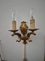 Messing Wandlampe zweiflammig